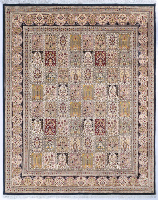 Pak-Persian Black Hand Knotted 81 X 100  Area Rug 700-147110 Image 0
