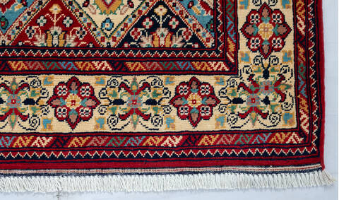 Khan Mohammadi Red Hand Knotted 52 X 64  Area Rug 700-147116 Image 3