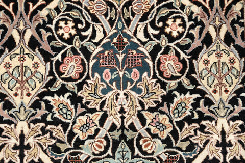Pak-Persian Black Runner Hand Knotted 26 X 102  Area Rug 700-147128 Image 4