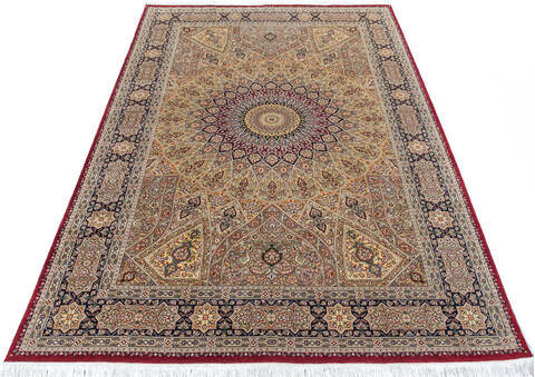 Pak-Persian Red Hand Knotted 62 X 94  Area Rug 700-147129 Image 1