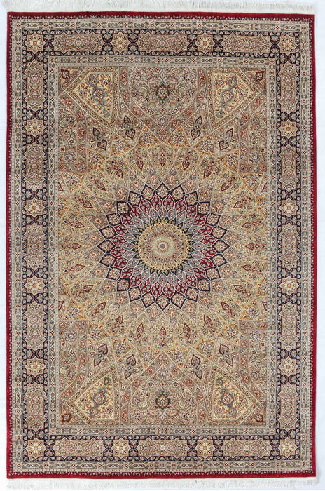 Pak-Persian Red Hand Knotted 62 X 94  Area Rug 700-147129 Image 0
