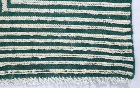 Kilim Green Hand Knotted 40 X 62  Area Rug 700-147144 Image 3