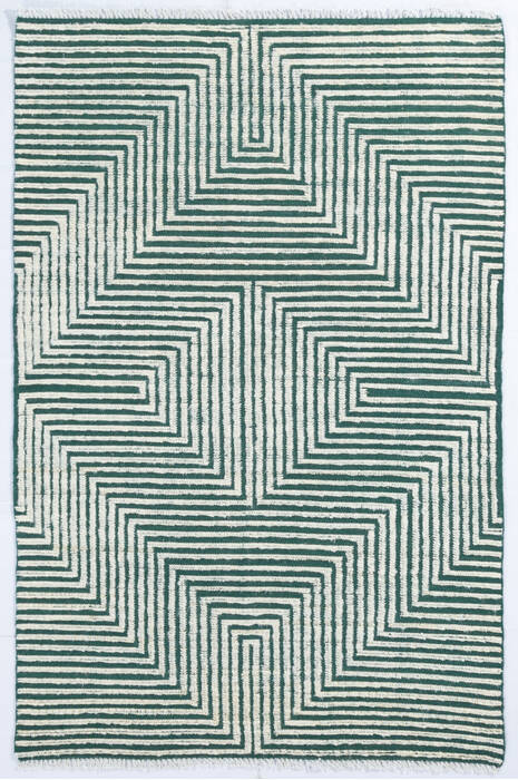 Kilim Green Hand Knotted 40 X 62  Area Rug 700-147144 Image 0