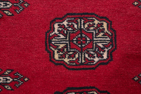 Bokhara Red Runner Hand Knotted 27 X 911  Area Rug 700-147268 Image 4