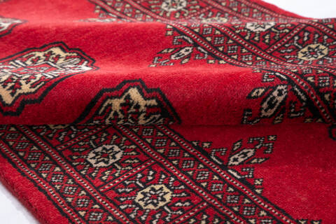 Bokhara Red Runner Hand Knotted 27 X 911  Area Rug 700-147268 Image 5