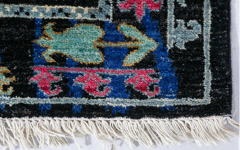 Chobi Black Hand Knotted 62 X 91  Area Rug 700-147277 Image 3