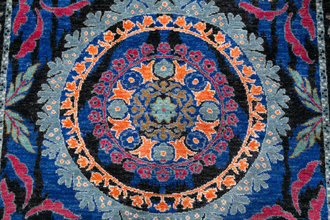 Chobi Black Hand Knotted 62 X 91  Area Rug 700-147277 Image 4