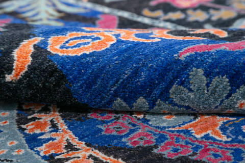 Chobi Black Hand Knotted 62 X 91  Area Rug 700-147277 Image 5