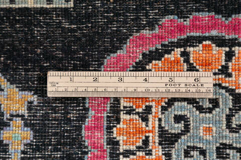 Chobi Black Hand Knotted 62 X 91  Area Rug 700-147277 Image 6