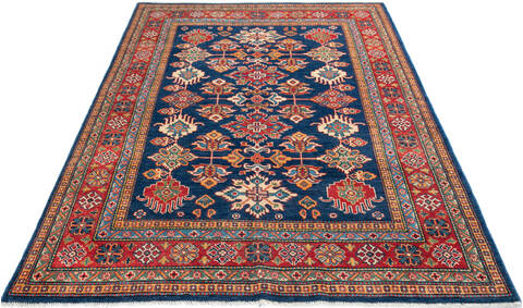 Kazak Blue Hand Knotted 56 X 710  Area Rug 700-147286 Image 1