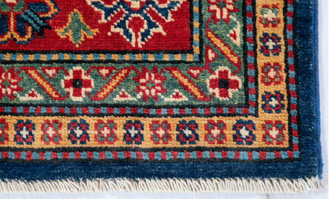Kazak Blue Hand Knotted 56 X 710  Area Rug 700-147286 Image 3
