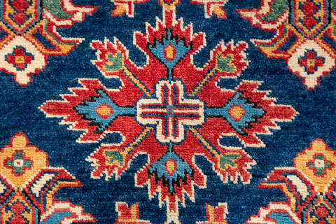 Kazak Blue Hand Knotted 56 X 710  Area Rug 700-147286 Image 4