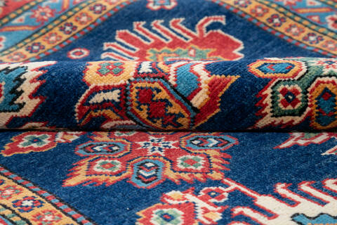 Kazak Blue Hand Knotted 56 X 710  Area Rug 700-147286 Image 6