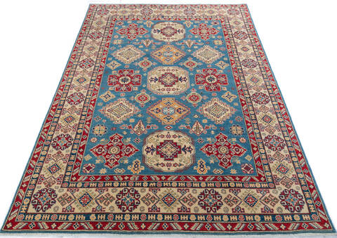Kazak Blue Hand Knotted 66 X 911  Area Rug 700-147308 Image 1