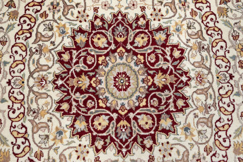 Pak-Persian Beige Hand Knotted 57 X 84  Area Rug 700-147317 Image 4