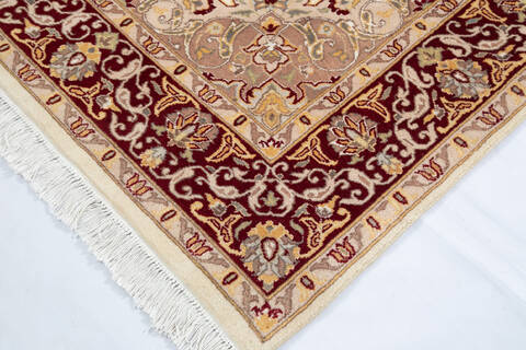 Pak-Persian Beige Hand Knotted 57 X 84  Area Rug 700-147317 Image 5
