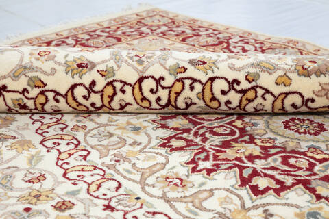 Pak-Persian Beige Hand Knotted 57 X 84  Area Rug 700-147317 Image 6