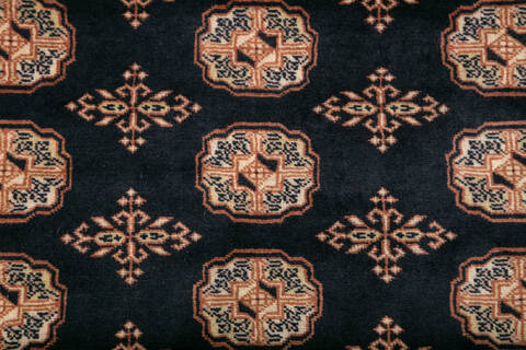 Bokhara Black Hand Knotted 49 X 68  Area Rug 700-147320 Image 4