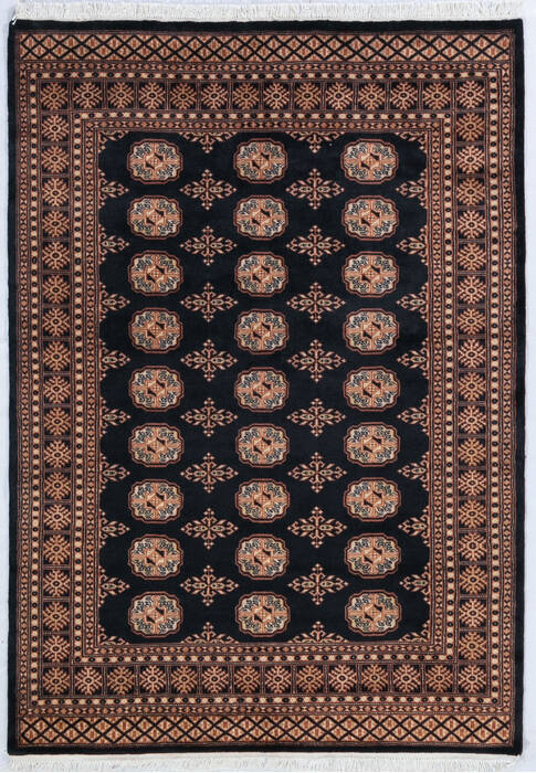 Bokhara Black Hand Knotted 49 X 68  Area Rug 700-147320 Image 0