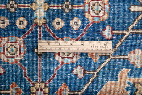 Chobi Blue Hand Knotted 810 X 118  Area Rug 700-147347 Image 7