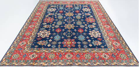 Kazak Blue Hand Knotted 91 X 118  Area Rug 700-147416 Image 1