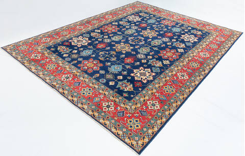 Kazak Blue Hand Knotted 91 X 118  Area Rug 700-147416 Image 2