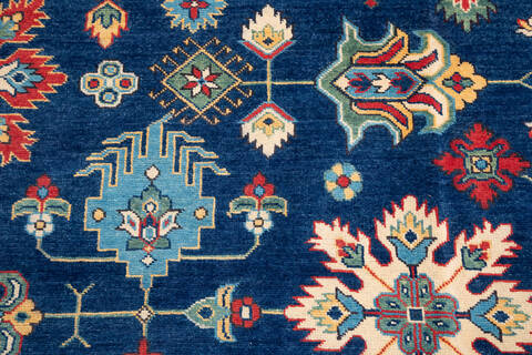 Kazak Blue Hand Knotted 91 X 118  Area Rug 700-147416 Image 6