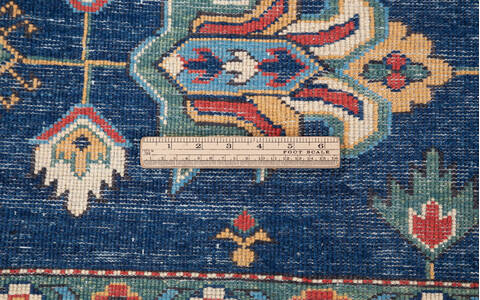 Kazak Blue Hand Knotted 91 X 118  Area Rug 700-147416 Image 8