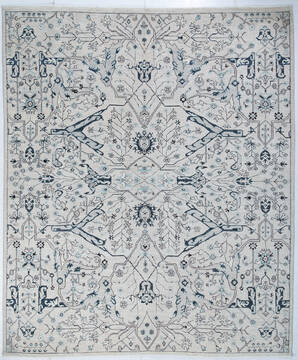 Chobi Grey Hand Knotted 8'5" X 10'0"  Area Rug 700-147427