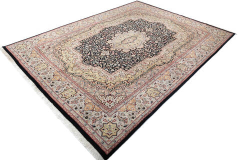Pak-Persian Black Hand Knotted 90 X 120  Area Rug 700-147456 Image 2
