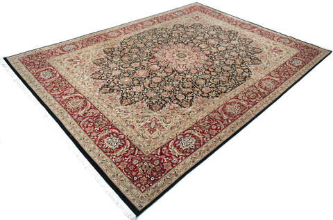 Pak-Persian Black Hand Knotted 91 X 122  Area Rug 700-147457 Image 2