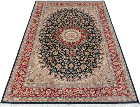 Pak-Persian Black Hand Knotted 60 X 94  Area Rug 700-147466 Image 1