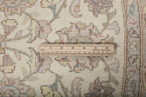 Pak-Persian Beige Round Hand Knotted 51 X 51  Area Rug 700-147471 Image 6