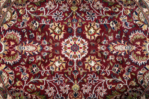 Pak-Persian Red Round Hand Knotted 40 X 40  Area Rug 700-147476 Image 4