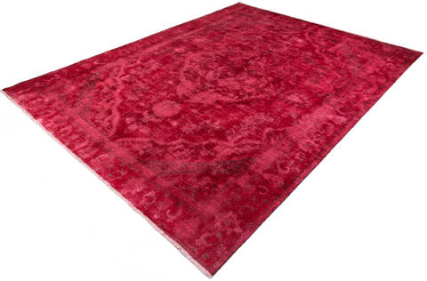 Overdyed Red Hand Knotted 97 X 126  Area Rug 700-147478 Image 2