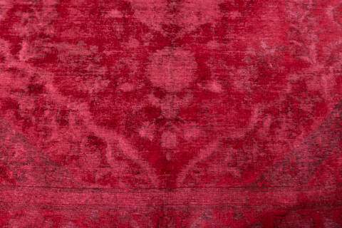 Overdyed Red Hand Knotted 97 X 126  Area Rug 700-147478 Image 3