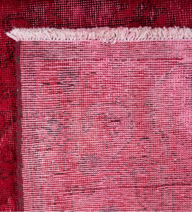Overdyed Red Hand Knotted 97 X 126  Area Rug 700-147478 Image 8