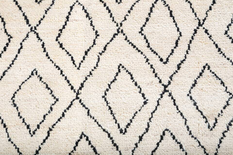 Moroccan White Hand Knotted 67 X 95  Area Rug 700-147481 Image 3