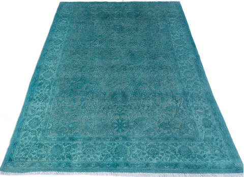 Chobi Green Hand Knotted 411 X 69  Area Rug 700-147526 Image 1