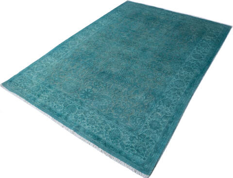 Chobi Green Hand Knotted 411 X 69  Area Rug 700-147526 Image 2