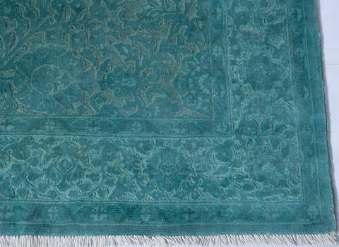 Chobi Green Hand Knotted 411 X 69  Area Rug 700-147526 Image 3
