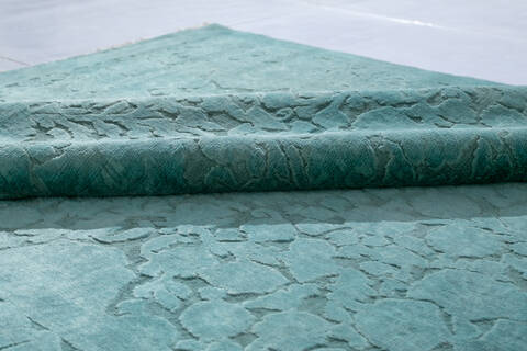 Chobi Green Hand Knotted 411 X 69  Area Rug 700-147526 Image 6