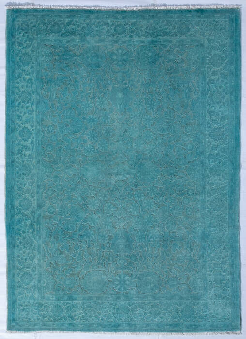 Chobi Green Hand Knotted 411 X 69  Area Rug 700-147526 Image 0
