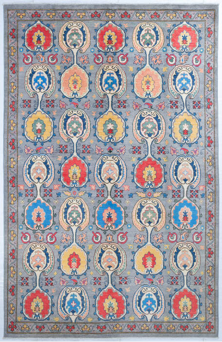 Kazak Grey Hand Knotted 67 X 102  Area Rug 700-147636 Image 0