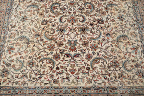 Pak-Persian Beige Hand Knotted 57 X 78  Area Rug 700-147662 Image 4