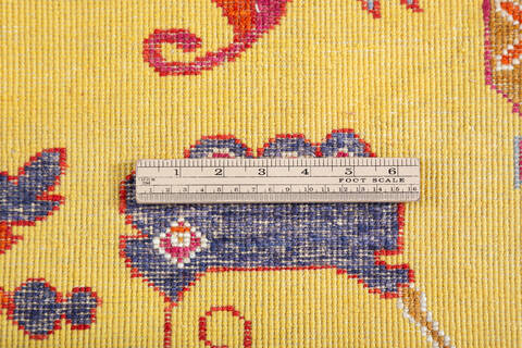 Chobi Yellow Hand Knotted 51 X 81  Area Rug 700-147700 Image 6