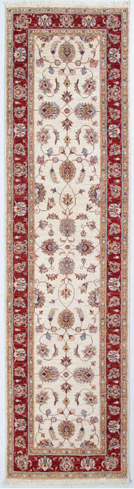 Chobi Beige Runner Hand Knotted 210 X 104  Area Rug 700-147743 Image 0