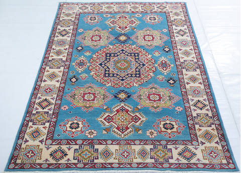 Kazak Blue Hand Knotted 50 X 78  Area Rug 700-147754 Image 1