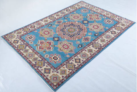 Kazak Blue Hand Knotted 50 X 78  Area Rug 700-147754 Image 2