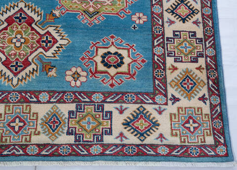 Kazak Blue Hand Knotted 50 X 78  Area Rug 700-147754 Image 4